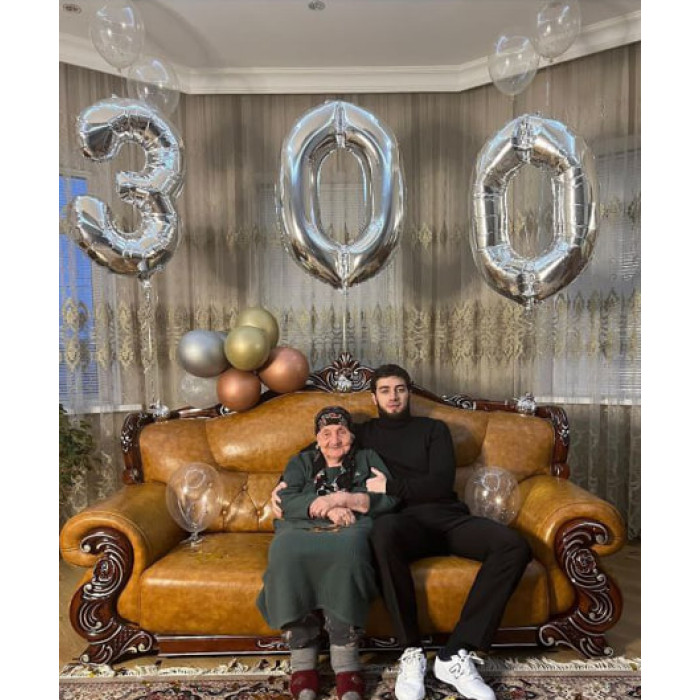 Набор шаров 300 лайков из 3 цифр и шаров хров с конфетти для Блогера
