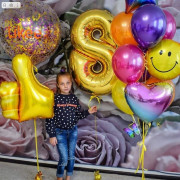 Сет из шаров металлик Ставь лайк с пальцем вверх и большим шаров конфетти