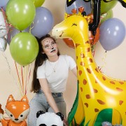 Ходячий шар Жираф на подставочке - дополнительное фото #1
