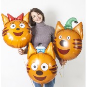 Фигурный шар Голова Карамельки, Три кота - дополнительное фото #1