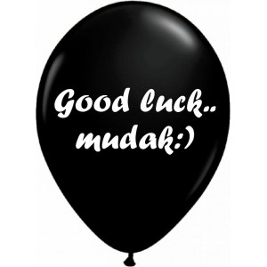Шары оскорбительные Удачи, Мудак (Good luck mudak), черные
