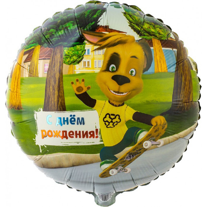 Шар круг "ДР. Барбоскины Дружок"