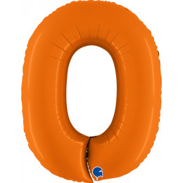 Шар цифра 0, 102 см (Оранжевый)