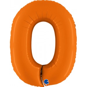 Шар цифра 0, 102 см (Оранжевый)