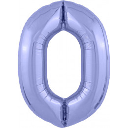 Шар цифра 0, 102 см (Лавандовый)