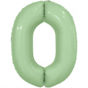 Шар цифра 0, 102 см (Олива)