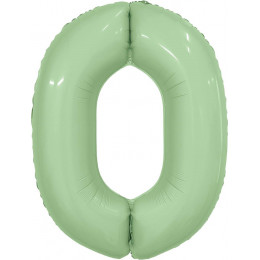 Шар цифра 0, 102 см (Олива)
