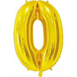 Шар цифра 0, 66 см (Золото)
