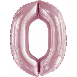 Шар цифра 0, 86 см (Светло-розовый)