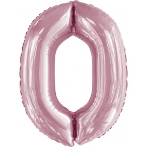 Шар цифра 0, 86 см (Светло-розовый)