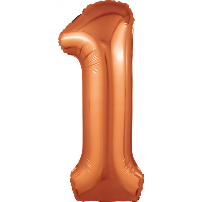 Шар цифра 1, 102 см (Папайя)