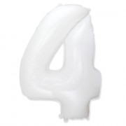 Шар цифра 4, 102 см (Белый)
