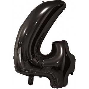 Шар цифра 4, 66 см (Черный)