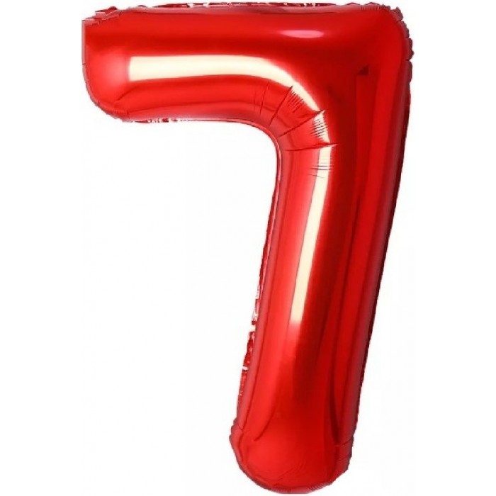 Шар цифра 7, 82 см (Красный)