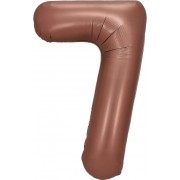 Шар цифра 7, 82 см (Шоколадный сатин)
