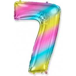 Шар цифра 7, радужная