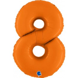 Шар цифра 8, 102 см (Оранжевый)