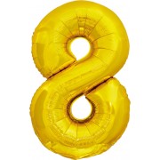 Шар цифра 8, 86 см (Золото)