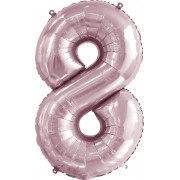 Шар цифра 8, 82 см (Светло-розовый)