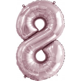 Шар цифра 8, 82 см (Светло-розовый)