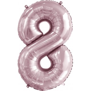 Шар цифра 8, 82 см (Светло-розовый)