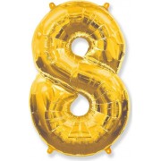 Шар цифра 8, 82 см (Золото)