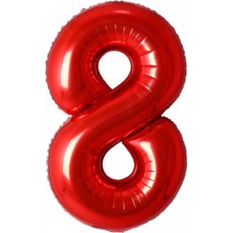 Шар цифра 8, 82 см (Красный)
