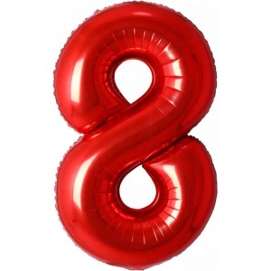 Шар цифра 8, 82 см (Красный)