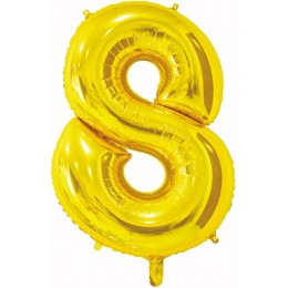 Шар цифра 8, 66 см (Золото)