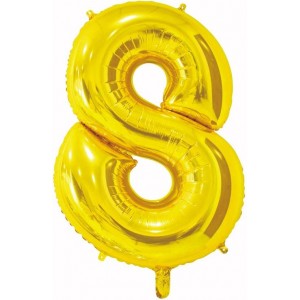 Шар цифра 8, 66 см (Золото)