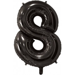 Шар цифра 8, 66 см (Черный)