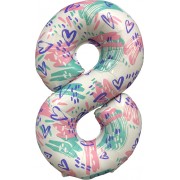 Шар цифра "8", нежный паттерн