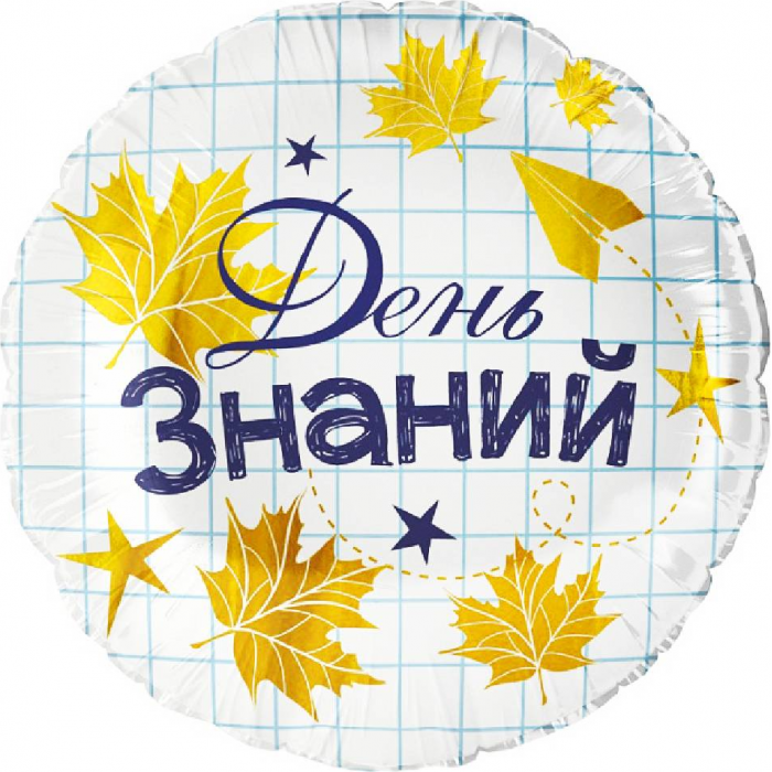 Шар круг "День Знаний", белый