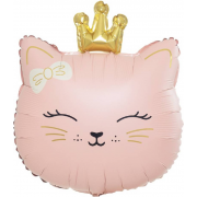 Шар фигура "Кошечка с короной"