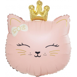Шар фигура "Кошечка с короной"