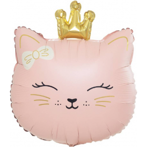 Шар фигура "Кошечка с короной"