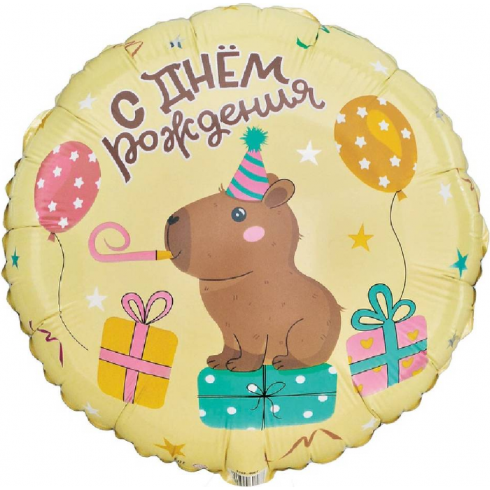 Шар круг "ДР Капибара"