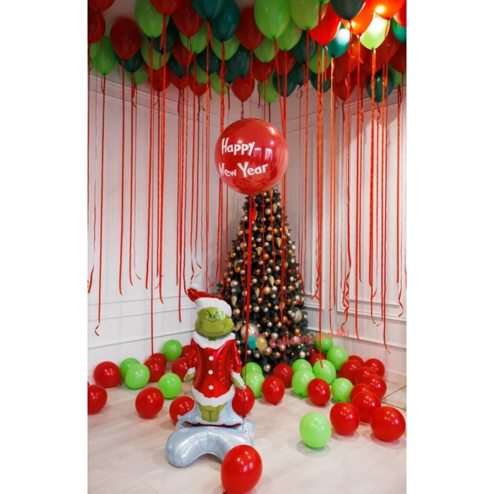 Композиция из шаров "Декор на Новый Год"