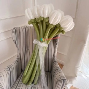 Тюльпаны из шаров белые, 17 шт    
