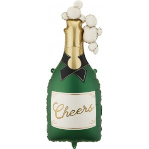 Шар-фигура "Шампанское с пузырьками CHEERS" (ПД)