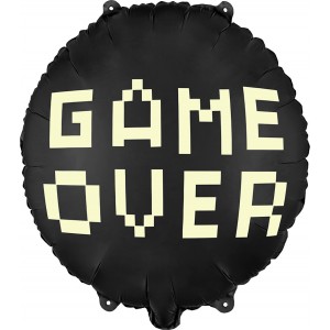 Шар круг "GAMER OVER Black"