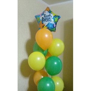 Шар-звезда с Днем рождения (Happy Birthday), со звездами - дополнительное фото #3