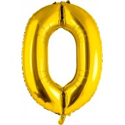 Шар цифра 0, 102 см (Золото)