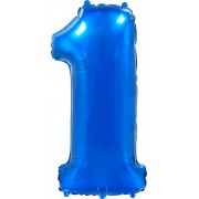 Шар цифра 1, 102 см (Синий)