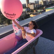 Большой воздушный шар с фамилией или другой надписью на девичник, 91 см - дополнительное фото #2