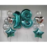 Композиция из шаров на 18 лет Тиффани