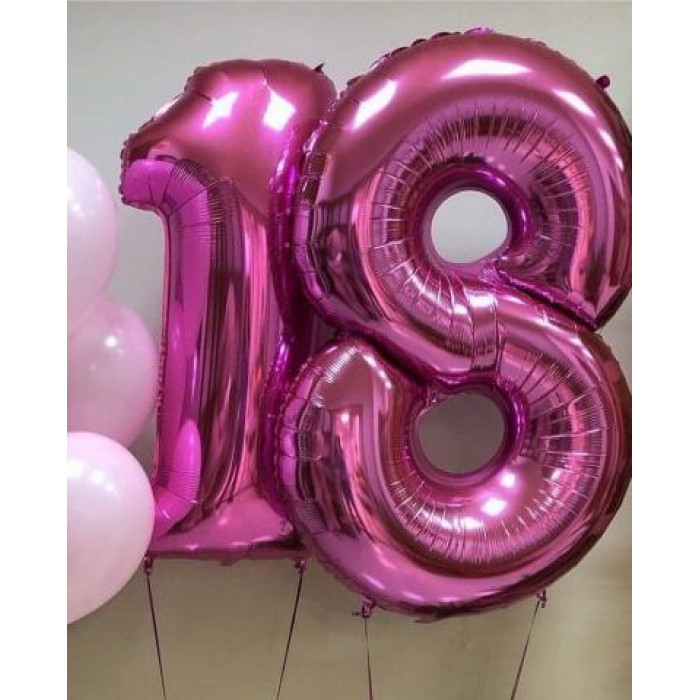 Композиция из шаров на 18 лет Нежные тона