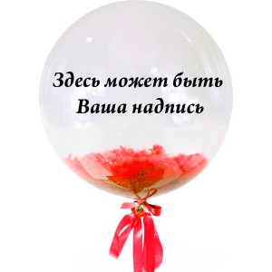 Шар-пузырь Надпись с перьями