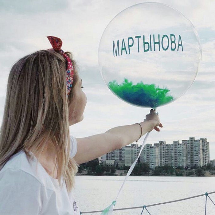 Шар-пузырь Зеленые перья