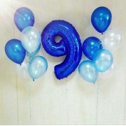 Композиция из шариков с гелием для мальчика на девятилетие
